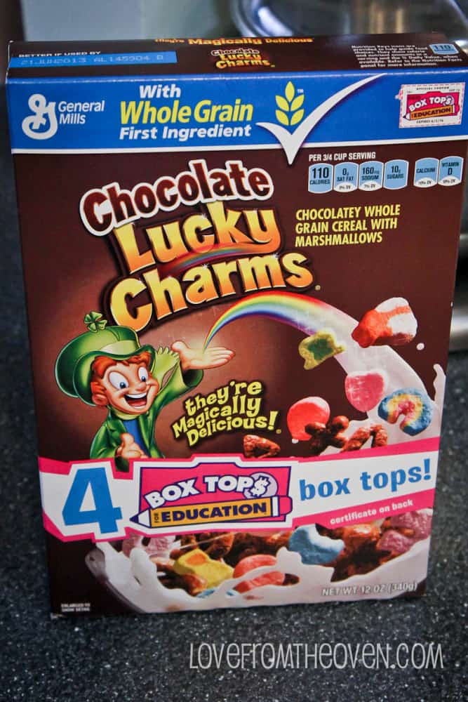 Chocolate Lucky Charms Cereal Bars • Love From The Oven