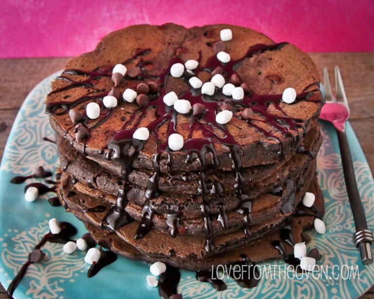 Chocolate Chocolate Chip Pancakes