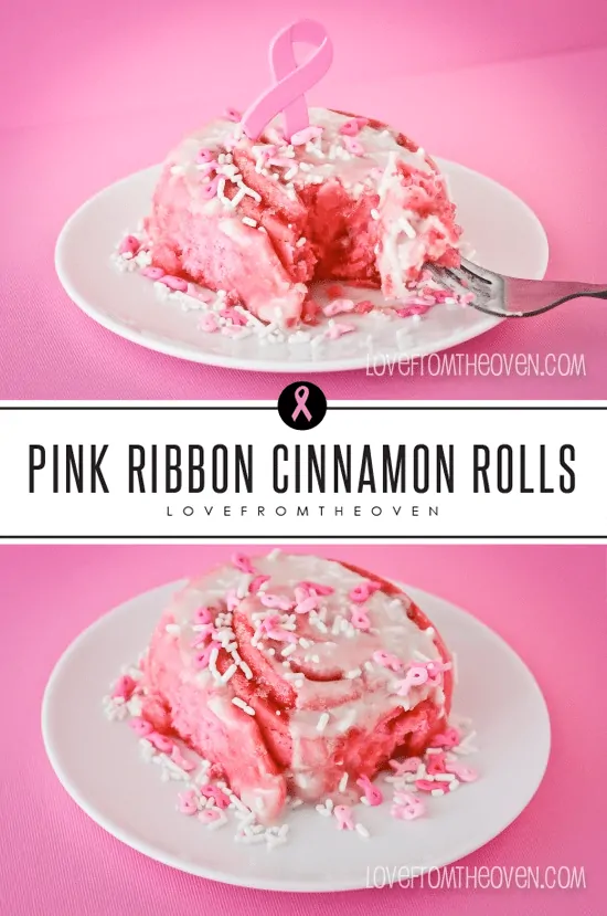 Pink Ribbon Cinnamon Roll Recipe. These are great for bake sales and other breast cancer awareness fundraising events. 