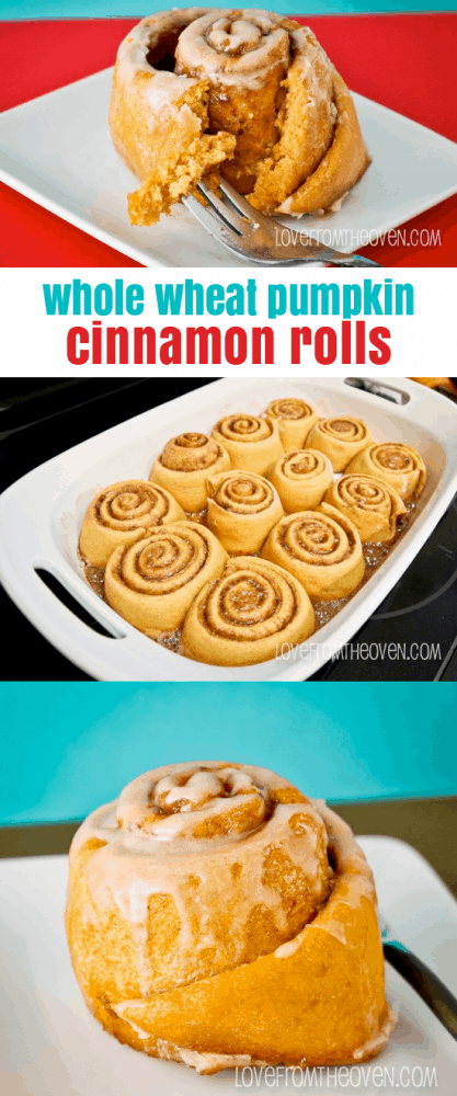 Whole Wheat Pumpkin Cinnamon Rolls