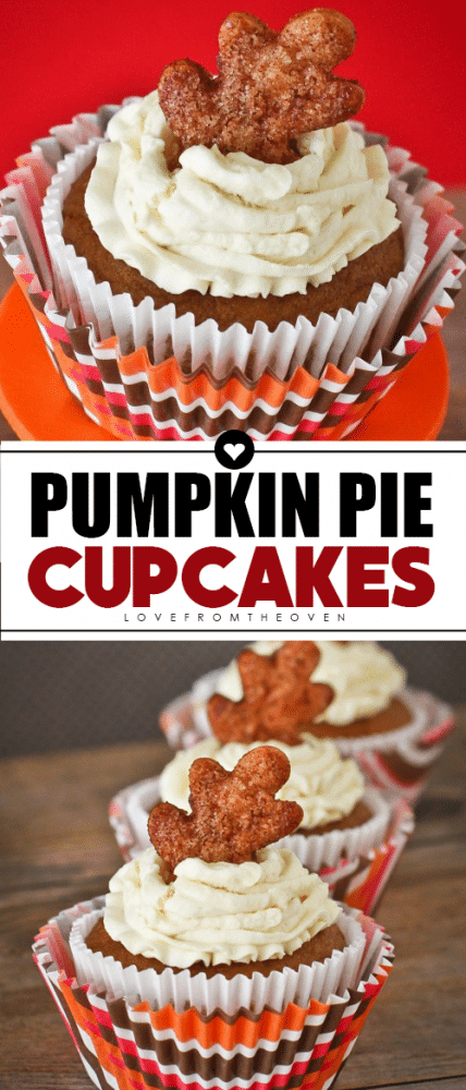 Easy Pumpkin Pie Cupcakes #pumpkinpiecupcakes #pumpkincupcakes #thanksgivingdessert