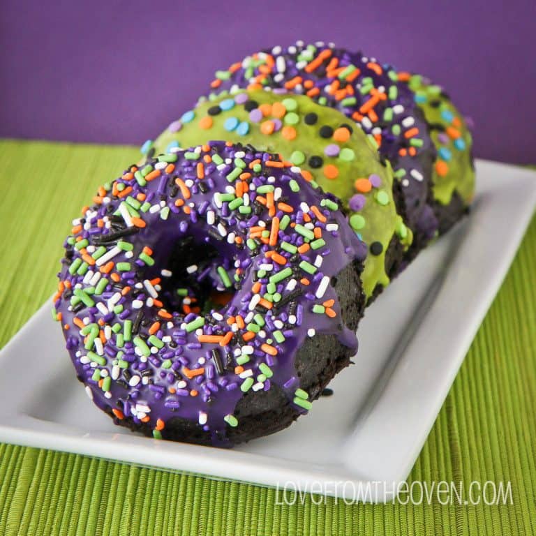 Halloween Chocolate Sour Cream Donuts with McCormick Spice
