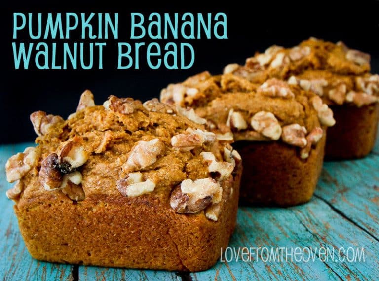 Pumpkin Banana Walnut Bread with Diamond Walnuts