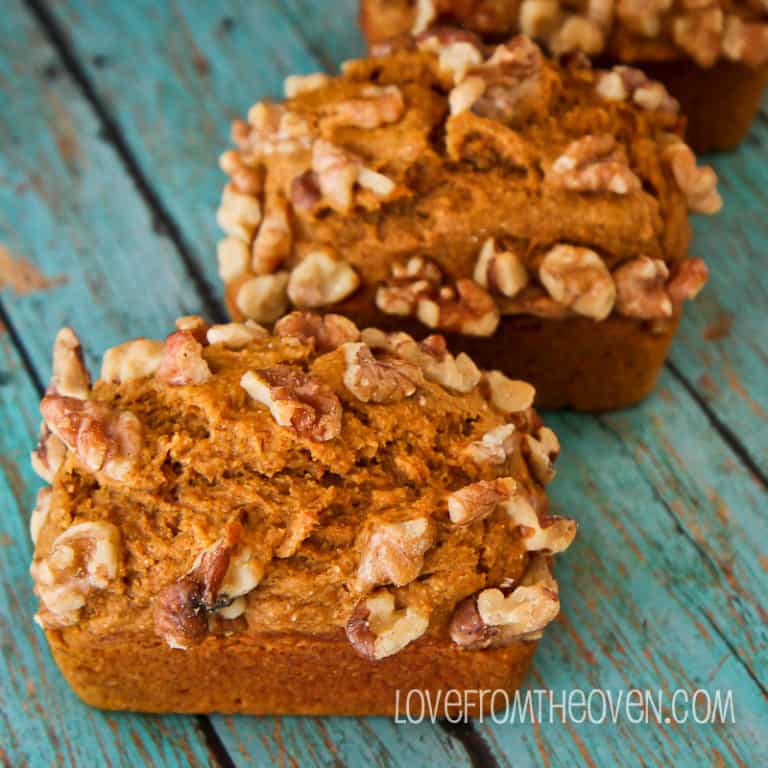 Pumpkin Banana Walnut Bread with Diamond Walnuts • Love From The Oven