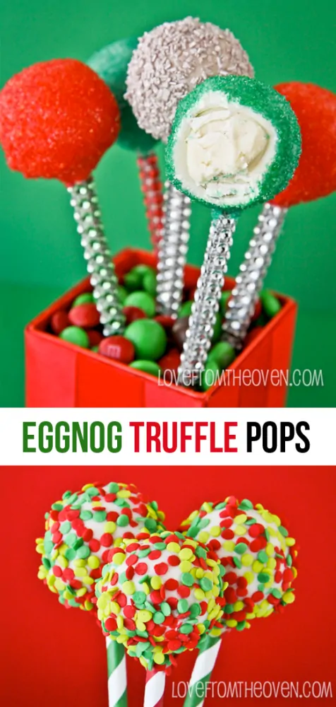 Eggnog Truffle Pops