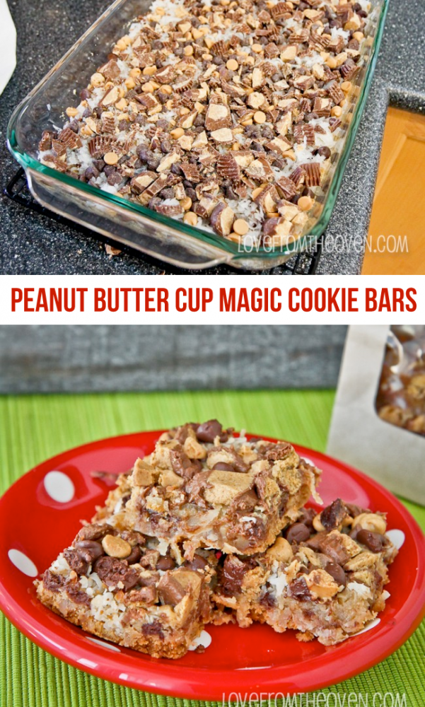 Peanut Butter Cup Magic Cookie Bars