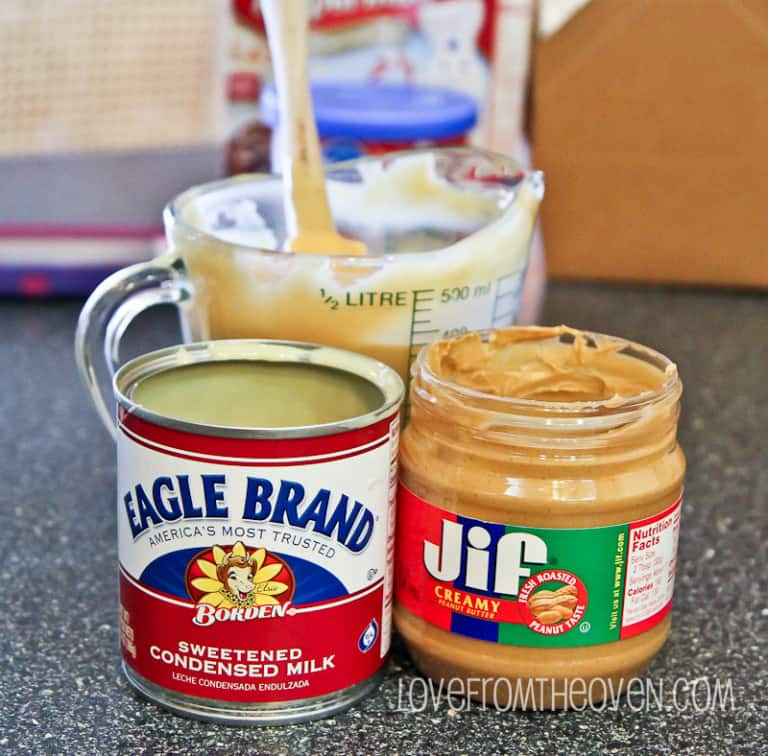 Peanut Butter Cup Magic Cookie Bars • Love From The Oven