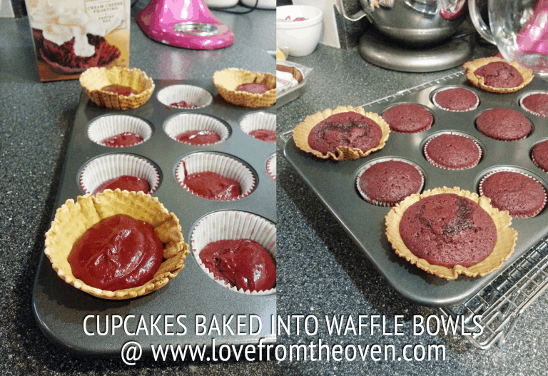 Baking Cupcakes Into Waffle Bowls at Love From The Oven