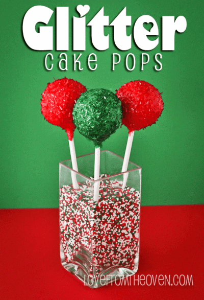 Glitter Cake Pops at www.lovefromtheoven.com