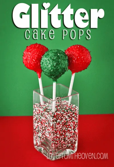 Glitter Cake Pops at www.lovefromtheoven.com