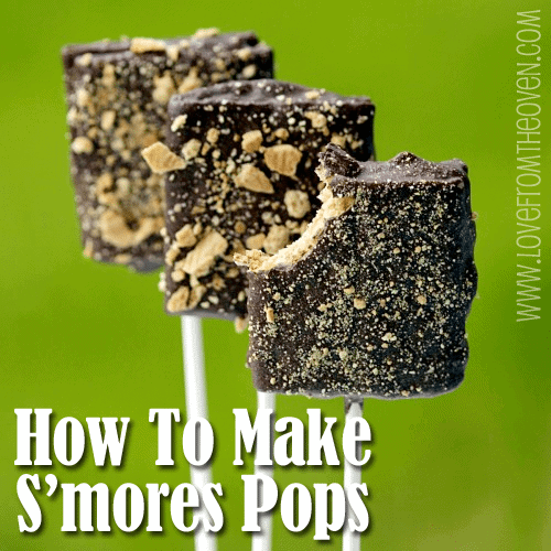 How To Make S'mores Pops Tutorial at Love From The Oven