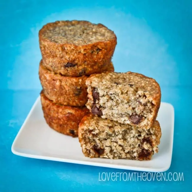 Love From The Oven Gluten Free Banana Chocolate Chip Muffins