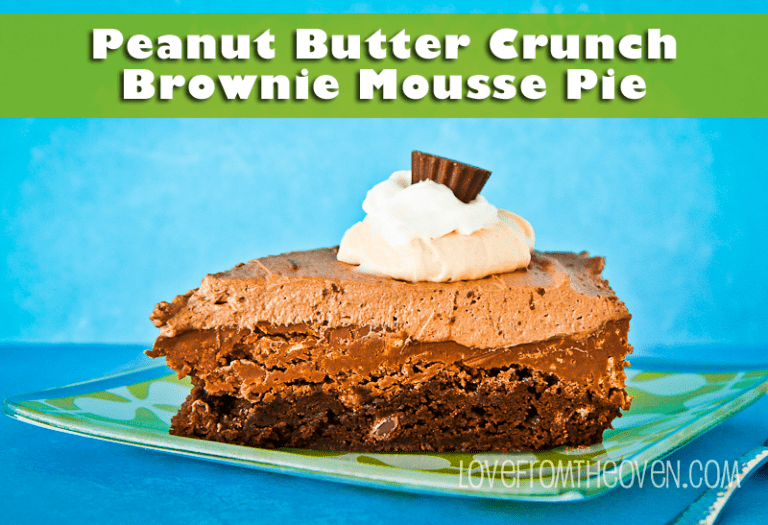 Peanut Butter Crunch Brownie Mousse Pie