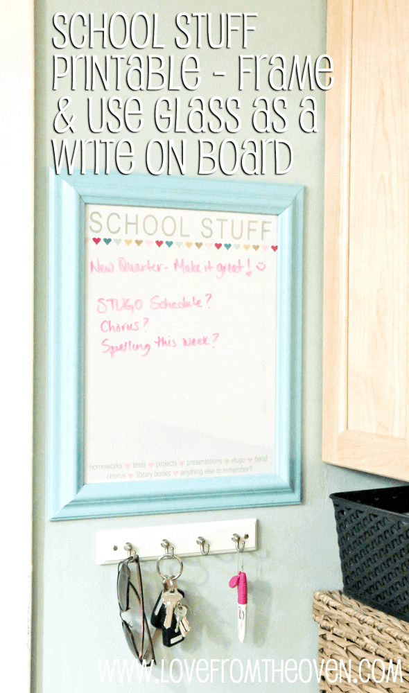 Getting Organized – School Stuff Free Printable