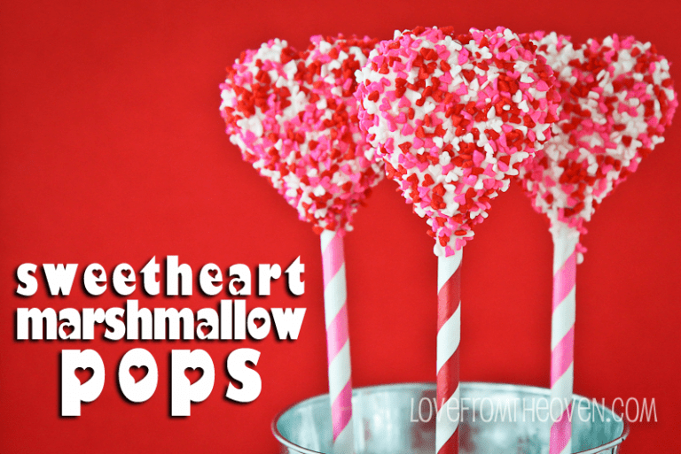 Valentine Sweetheart Marshmallow Pops