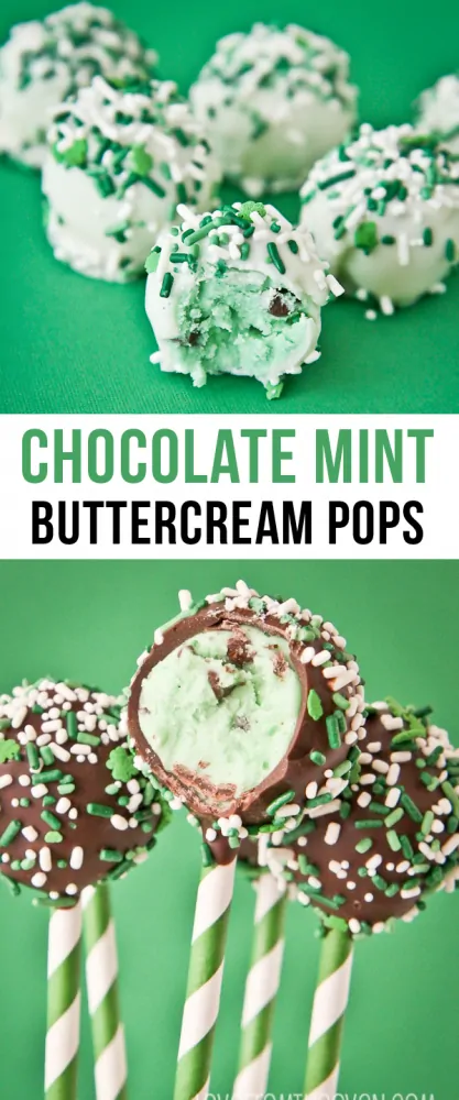 Minty Buttercream Bites And Frosting Pops