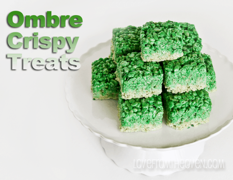 Ombre Green Rice Crispy Treats
