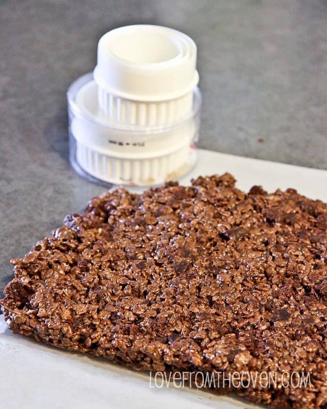 Triple Chocolate Brownie Rice Krispies Treats • Love From The Oven