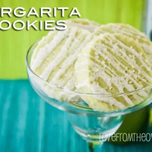 Margarita cookies in a margarita glass