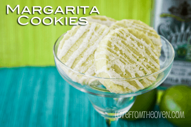 Margarita cookies in a margarita glass