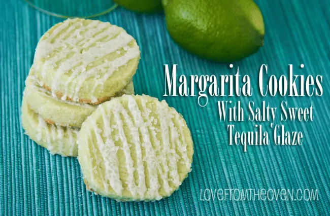 Margarita cookies on a blue background