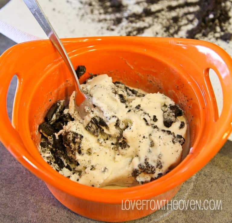 Easy Homemade Cookies And Cream Ice Cream • Love From The Oven