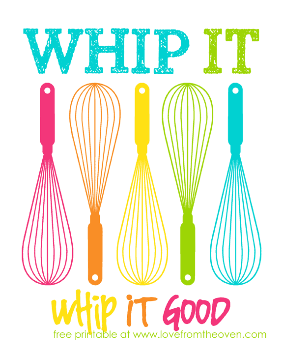 Free Kitchen Printable Sign - Love From The Oven