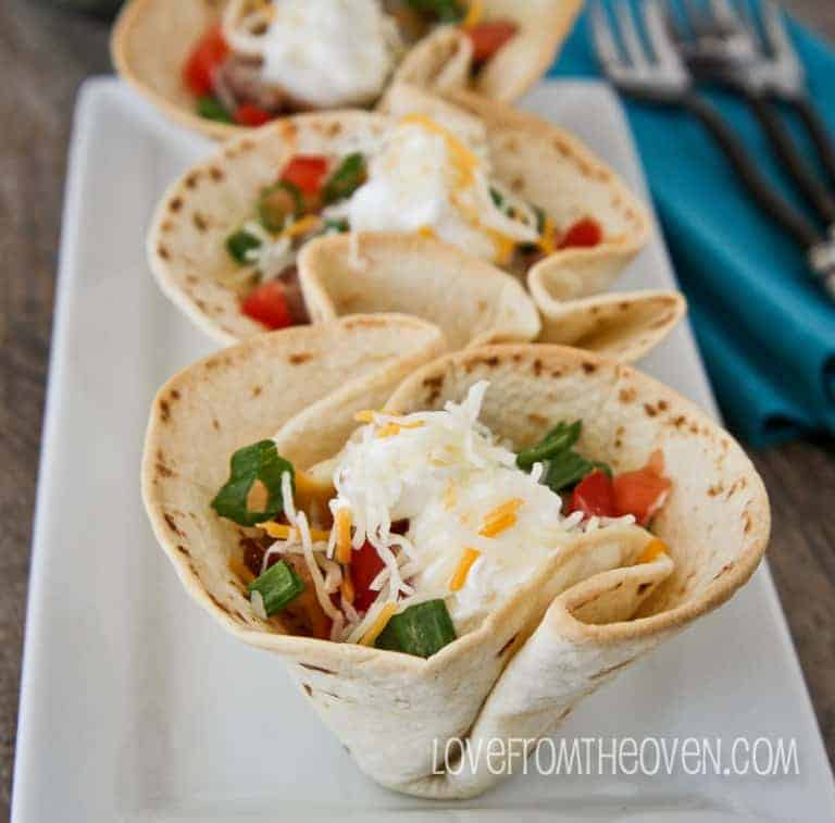 Mini Taco Bowls That You Can Make In Minutes • Love From The Oven