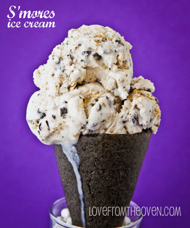 S'mores Ice Cream Recipe by Love From The Oven