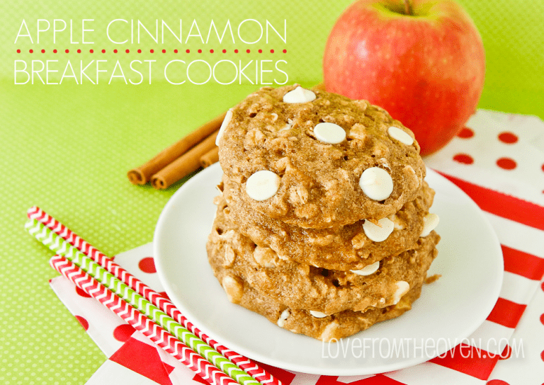 Apple Cinnamon Oatmeal Breakfast Cookies