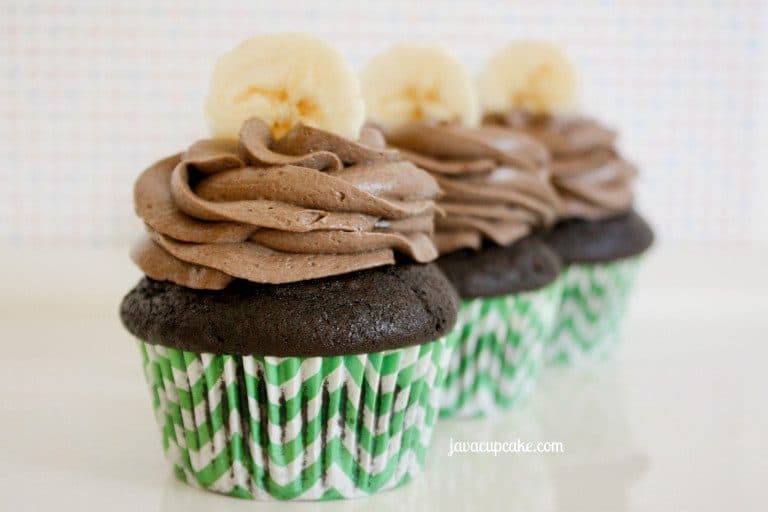 Dark Chocolate Banana Cupcakes