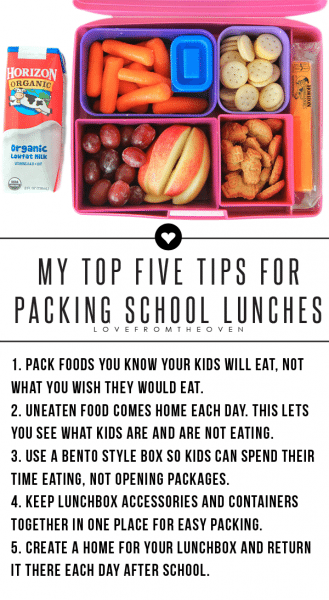 50 Tips, Tricks and Ideas For Packing Great School Lunches • Love From ...