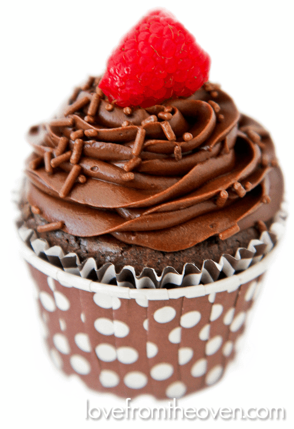 Chocolate Raspberry Cupcakes