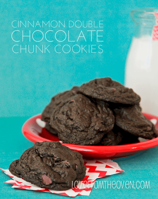 Cinnamon Double Chocolate Chunk Cookies