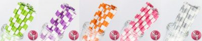 Rugby Striped Straws