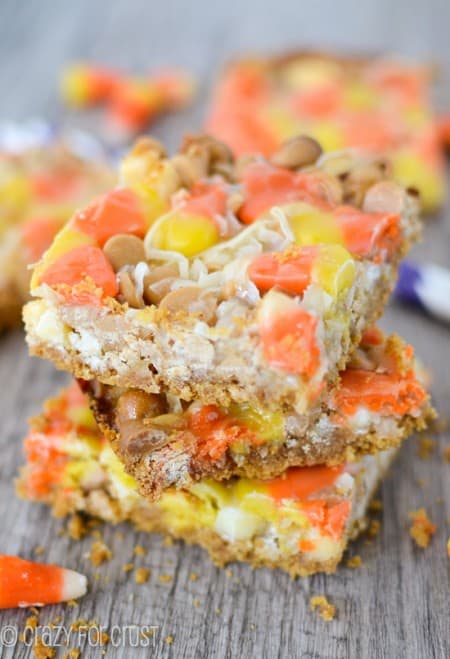 Candy Corn Magic Bars from Crazy For Crust