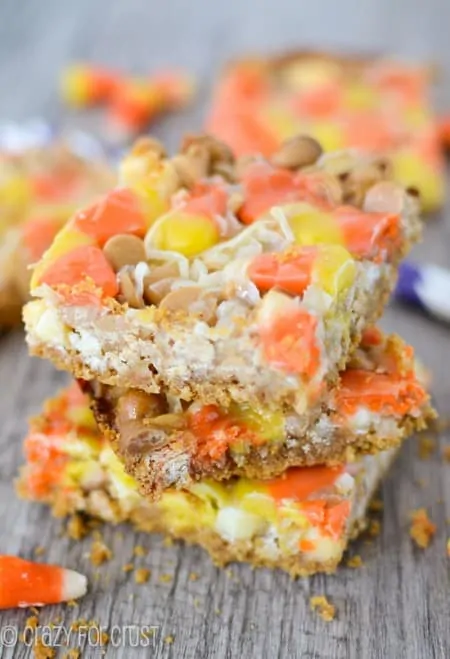 Candy Corn Magic Bars from Crazy For Crust