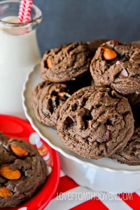 Dark Chocolate Almond Cookies-12