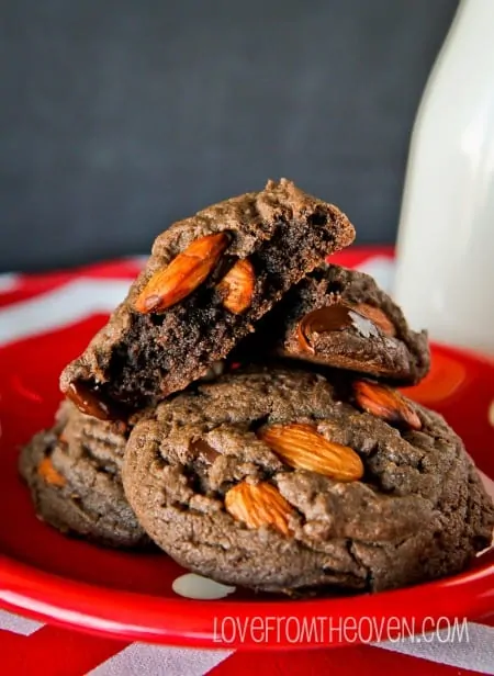 Dark Chocolate Almond Cookies-14