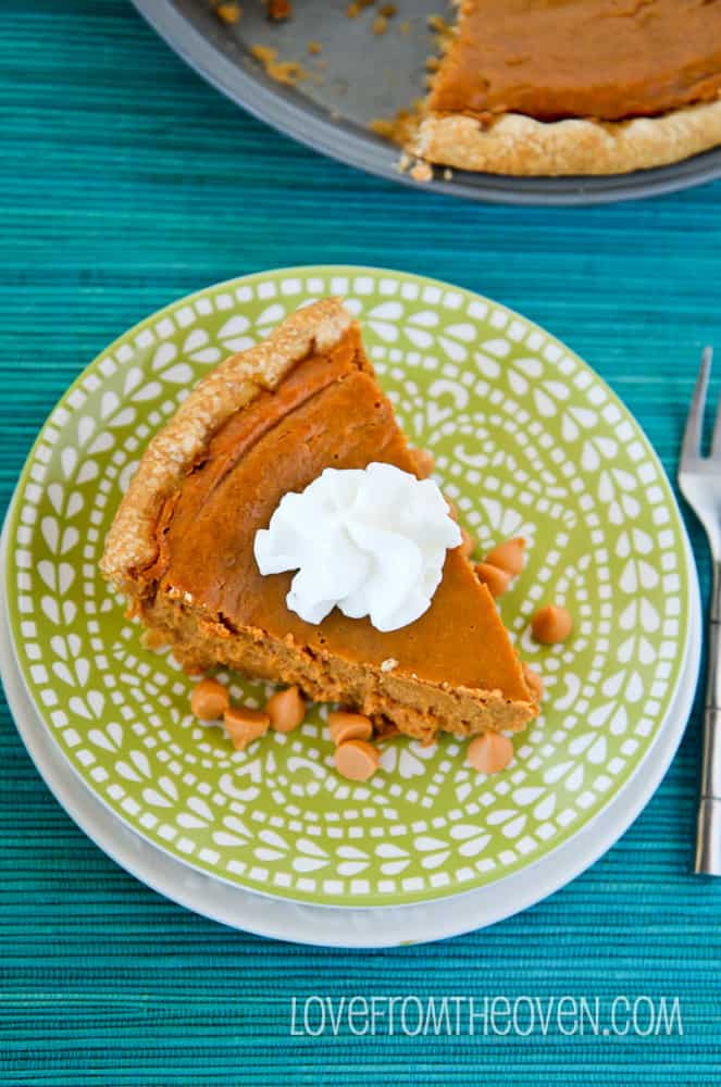 Butterscotch Pumpkin Pie • Love From The Oven