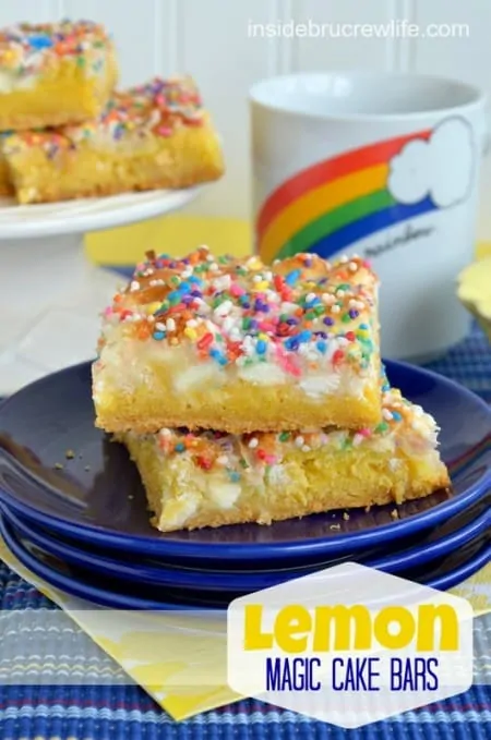 Lemon Magic Cake Bars by Inside Bru Cruw Life