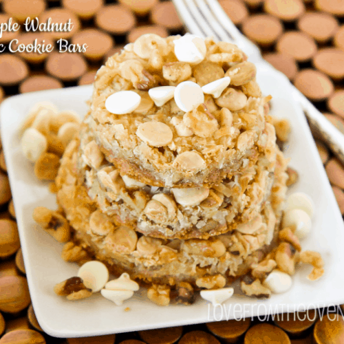Maple Walnut Magic Cookie Bars • Love From The Oven