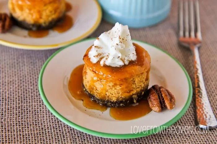 Mini Pumpkin Cheesecakes With Gingersnap Crust-6