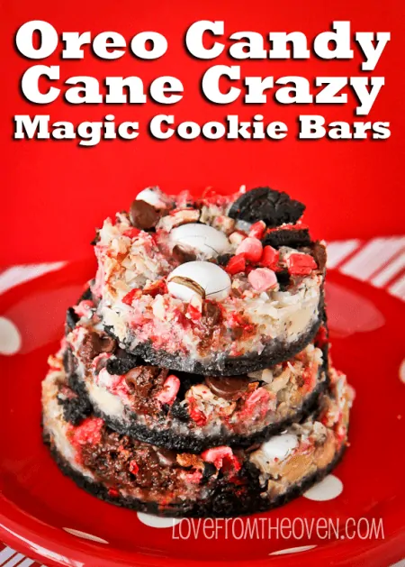 Candy Cane Magic Cookie Bar Recipe