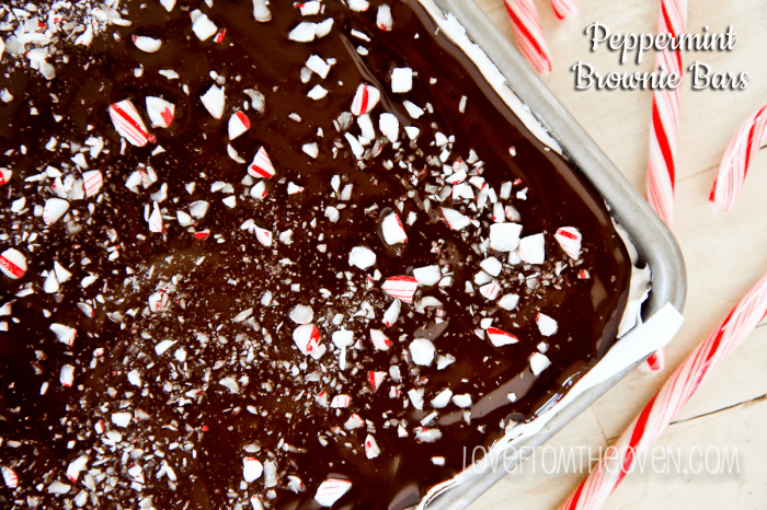 Peppermint Brownie Bars