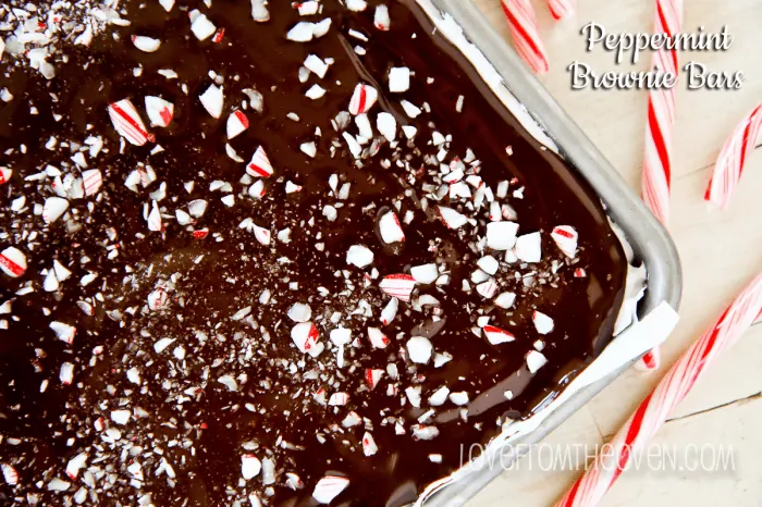 Peppermint Brownie Bars