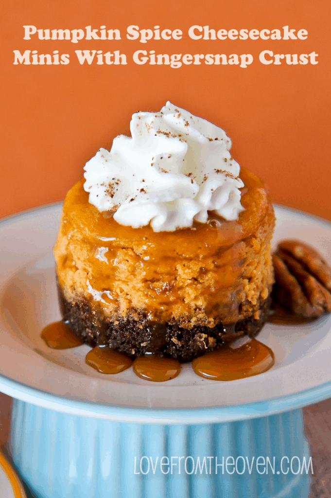 Mini Pumpkin Cheesecakes With Gingersnap Crust Love From