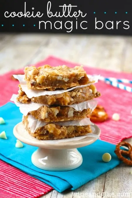 Cookie Butter Magic Bars from Wine & Glue