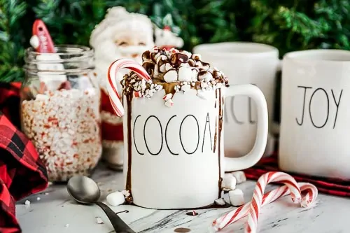 Printable Hot Cocoa Bar sign, Hot Chocolate Bar, Holiday Cocoa sign,  Christmas Wedding Hot Cocoa, Winter Wedding, Hot Cocoa Mug, Candy Cane