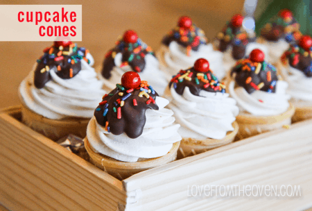 Cupcake Ice Cream Cones - Cupcakes that look like ice cream.